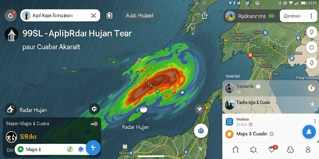 Tampilan antarmuka 99SL yang menunjukkan radar hujan yang akurat.