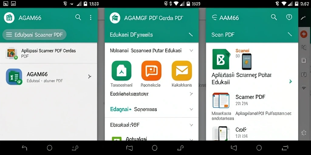 Tampilan antarmuka AGAM66 saat melakukan pemindaian PDF yang jelas dan praktis.