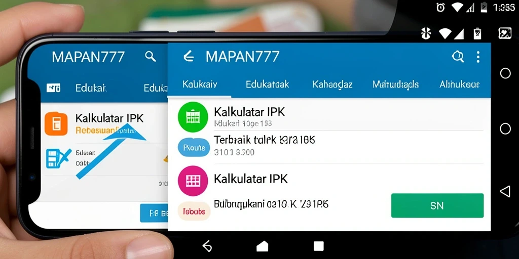 Tampilan antarmuka MAPAN777 yang sederhana dan efektif untuk Kalkulator IPK.